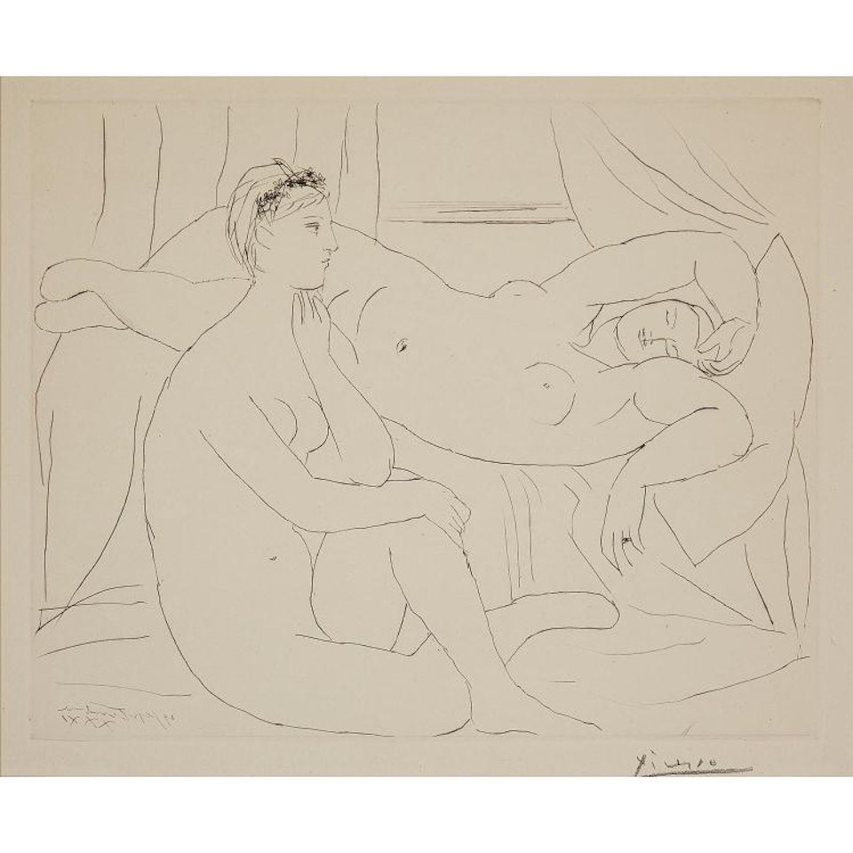 WOMEN RESTING, plate 10 from the Vollard Suite by Pablo Picasso