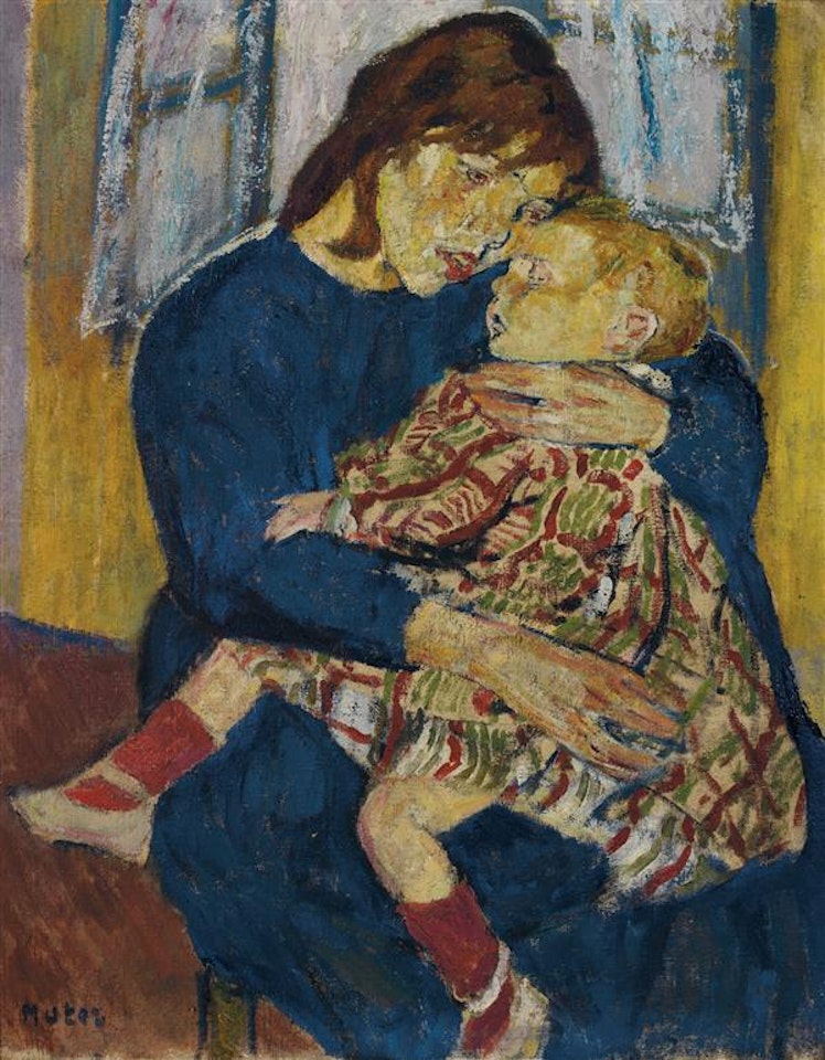 soeur et frère; Verso : Nature morte avec kalla et des cerises; soeur et frère; Verso : Nature morte avec kalla et des cerises by Mela Muter