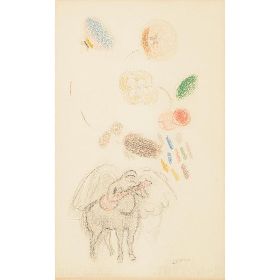 CENTAURE ET FLEURS; CENTAURE ET FLEURS by Odilon Redon