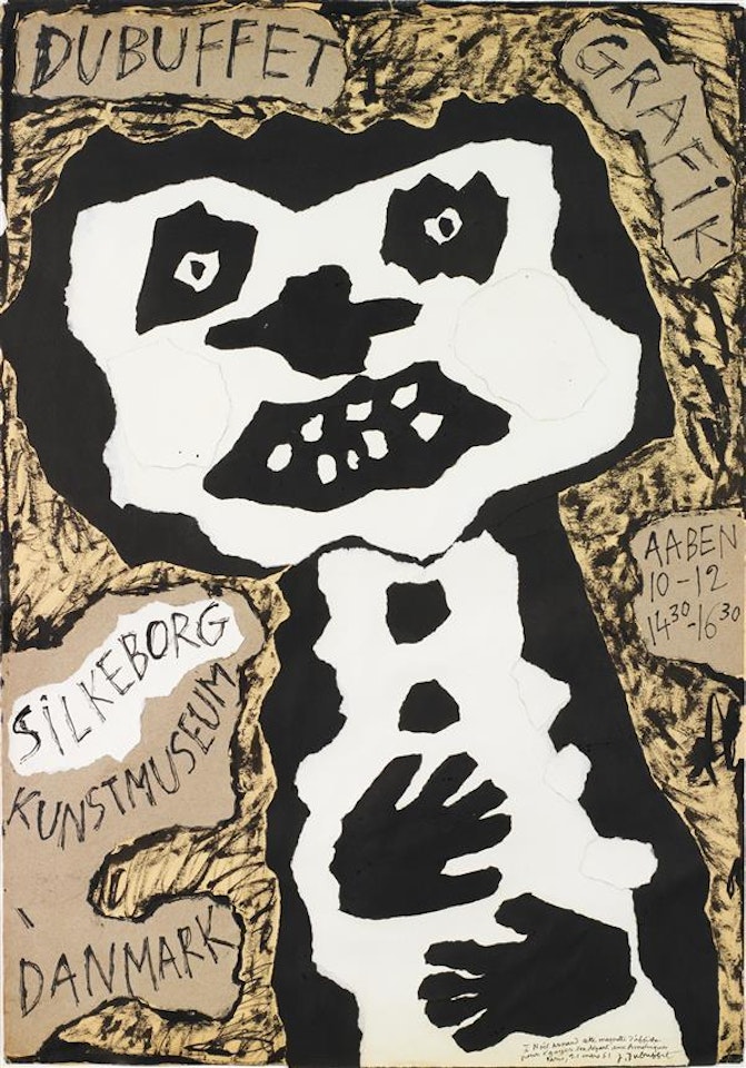 Maquette du poster de l"exposition à Silkeborg by Jean Dubuffet