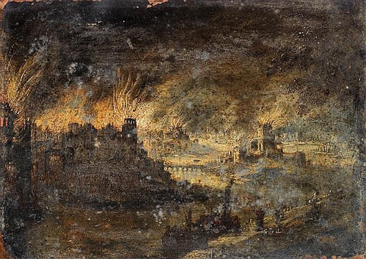 La Destruction de Sodome Cuivre Petits manques; THE DESTRUCTION OF SODOME by Flemish School