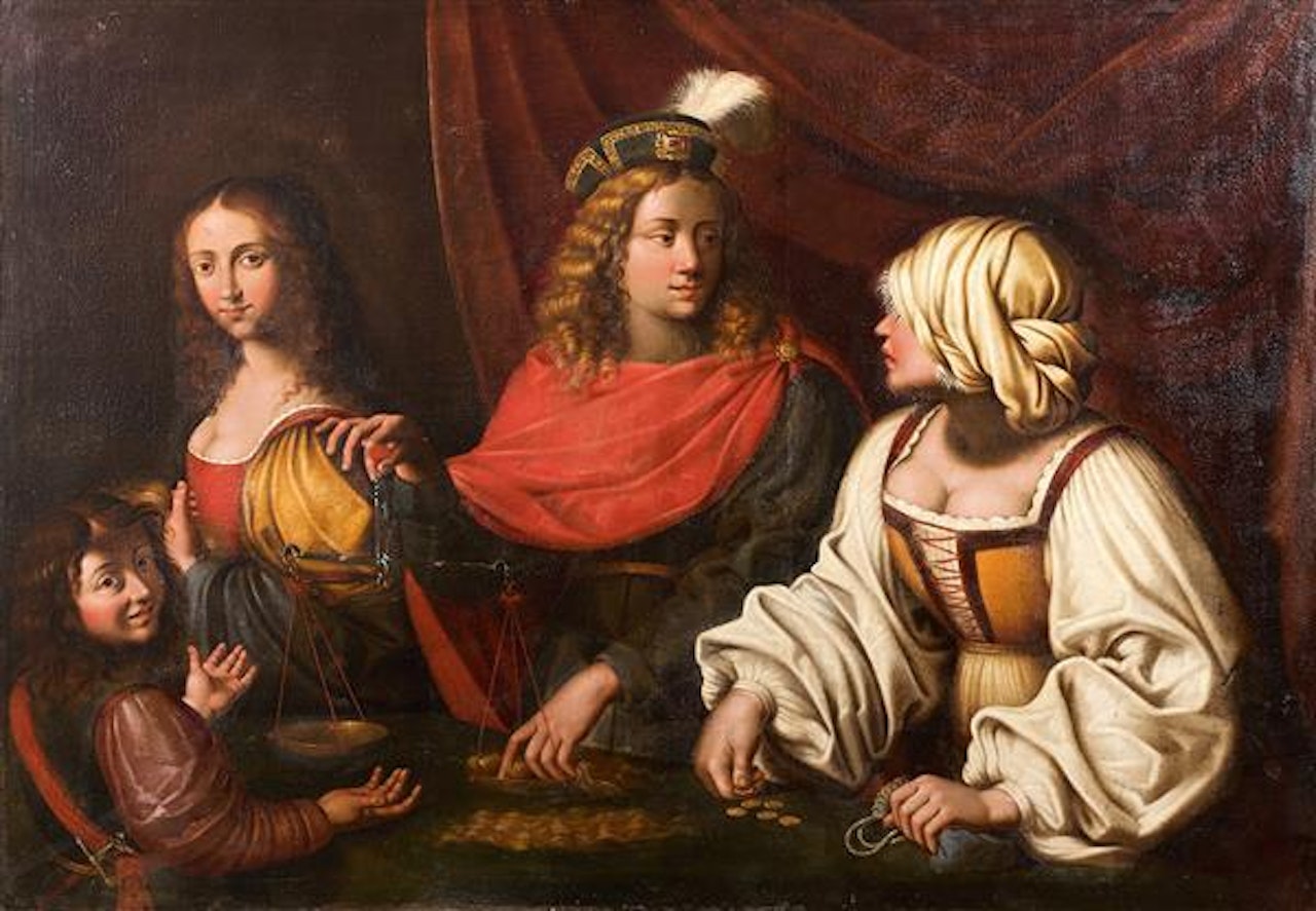 The Weighing of Hair by Italian School