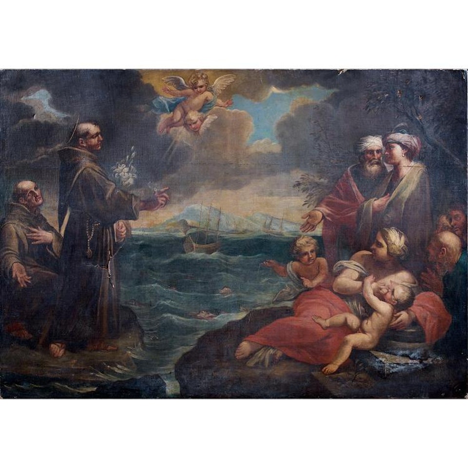 Saint Anthony of Padua: the fish preacher by Roman School