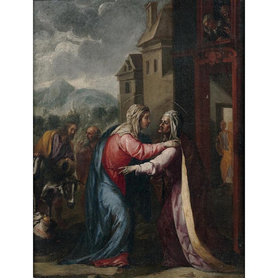 The Visitation by Spanish School