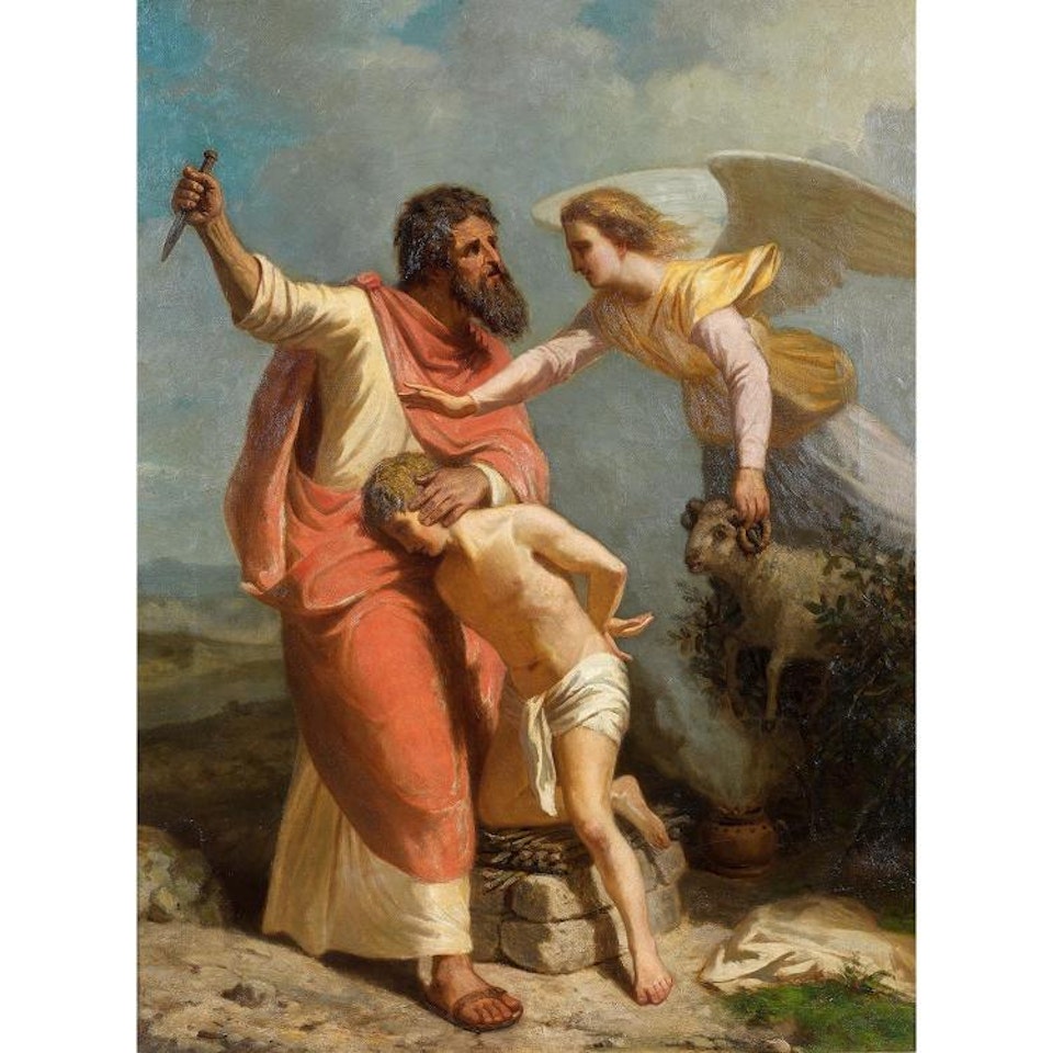 The sacrifice of Isaac; LE SACRIFICE D"ISAAC by Spanish School