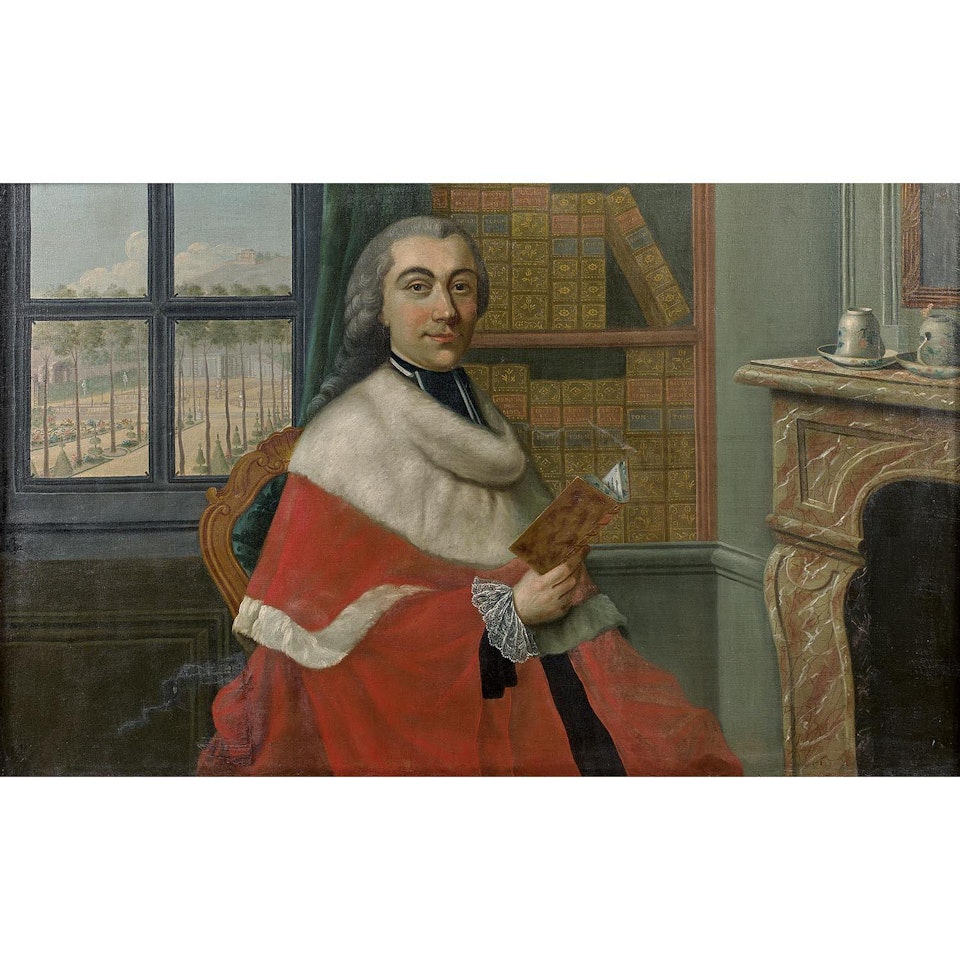 Portrait of Daniel Hostalier Baron of Saint Jean, advisor at the aides" court; PORTRAIT OF DANIEL HOSTALIER, BARON DE SAINT JEAN, ADVISOR AT THE COURT OF AID by French School