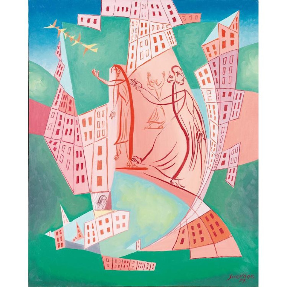 PERSONNAGES DANS LA VILLE; PERSONNAGES DANS LA VILLE by Leopold Survage