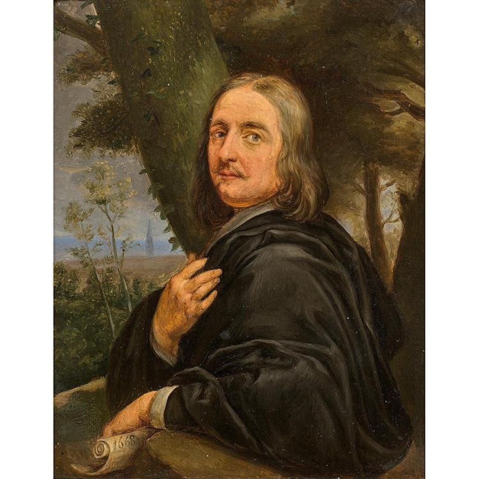 Portrait de Philippe de Champaigne dans un paysage; Portrait of Philippe de Champaigne in a landscape by French School