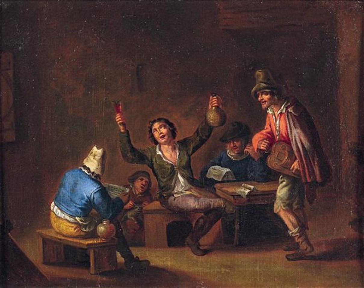 The drinkers by Dutch School