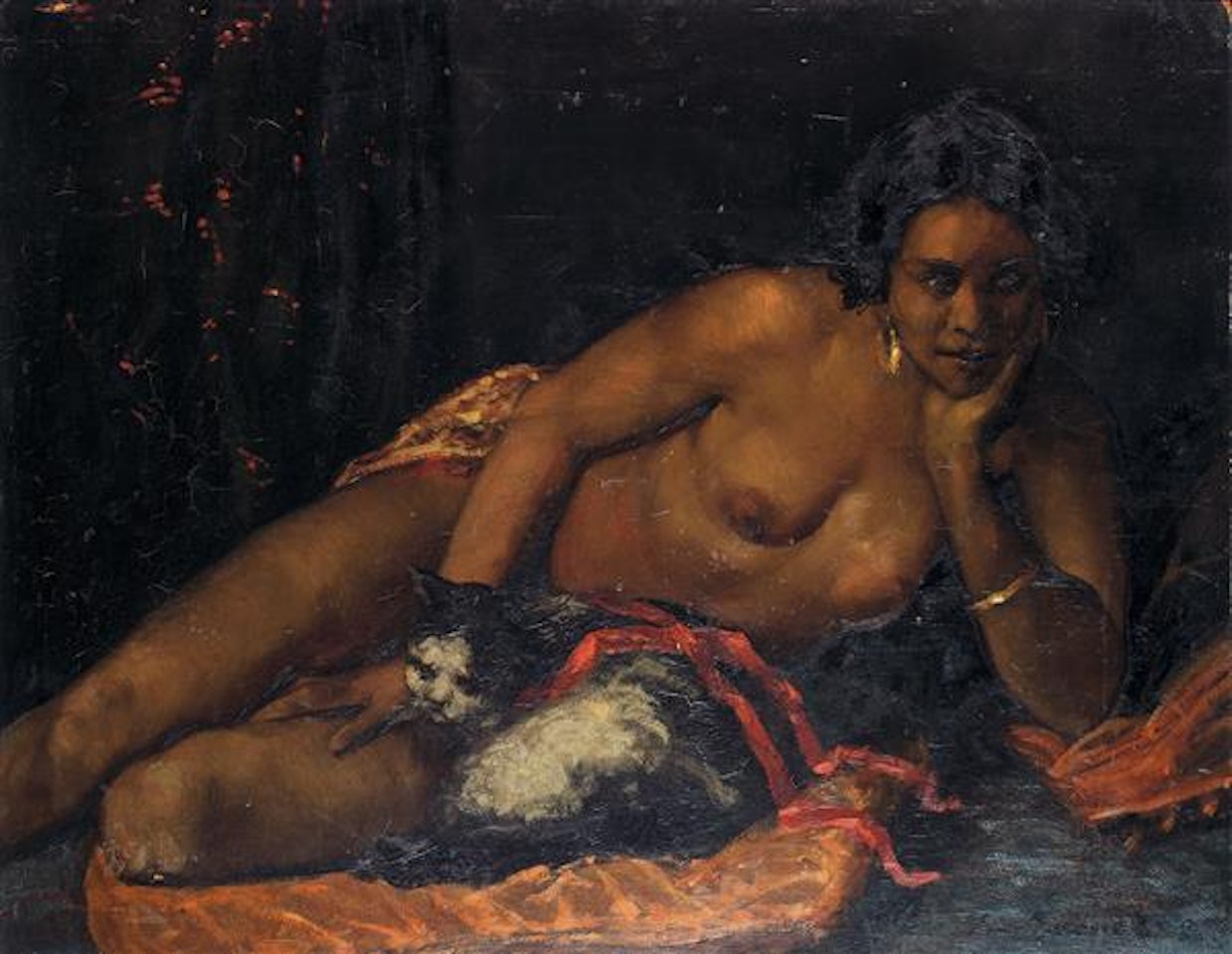 Métisse au chat by Emile Bernard