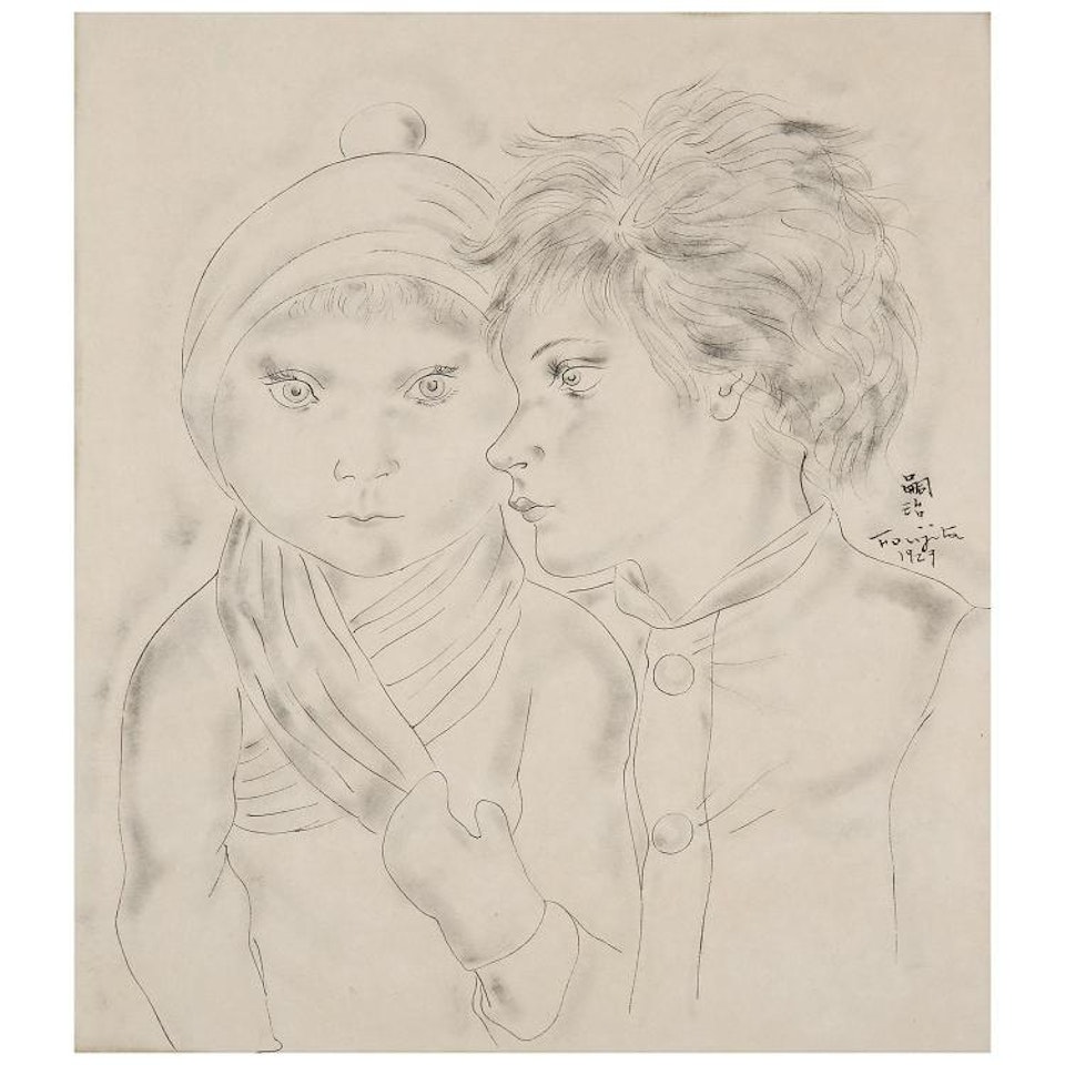Le frère et la sœur; LE FRERE ET LA SŒUR by Leonard Tsuguharu Foujita