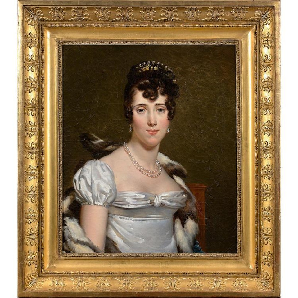 Bust portrait of a young lady by French School