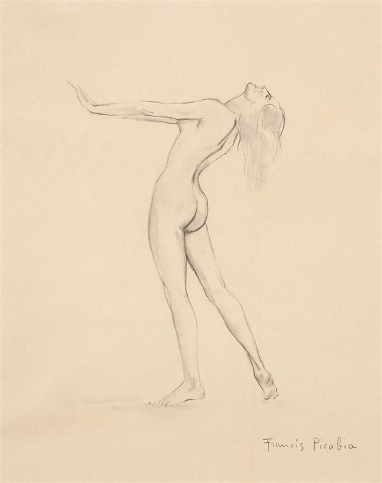 Female nude in profile by Francis Picabia