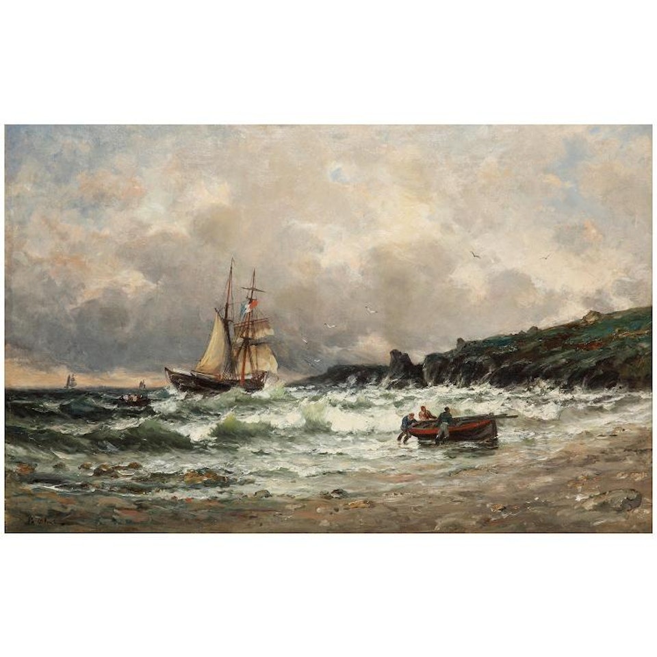 Débarquement par gros temps; DEBARQUEMENT PAR GROS TEMPS by Jean Baptiste Olive