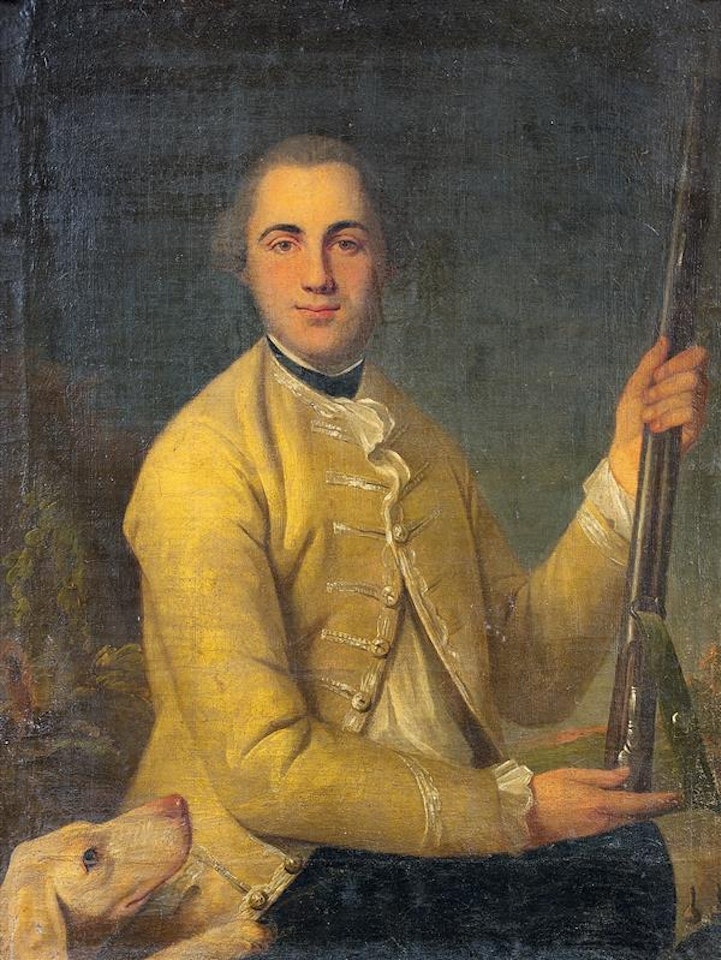 Portrait of a hunter by French School