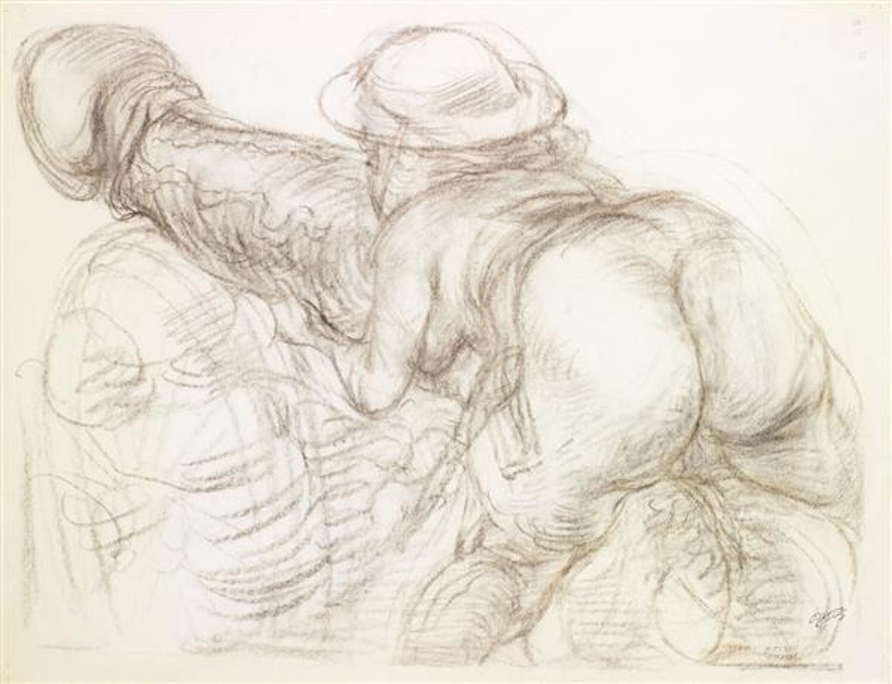 Scène érotique; Scène érotique by George Grosz