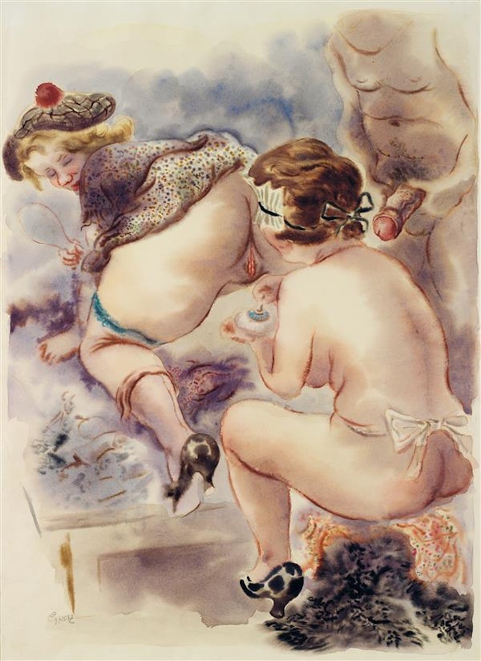 Scène érotique; Scène érotique by George Grosz
