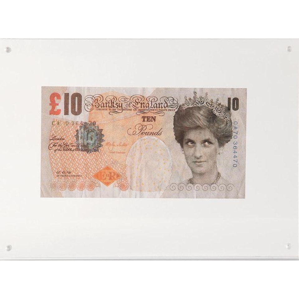DI FACED TENNER 10 POUNDS; DI FACED TENNER 10 POUNDS by Banksy