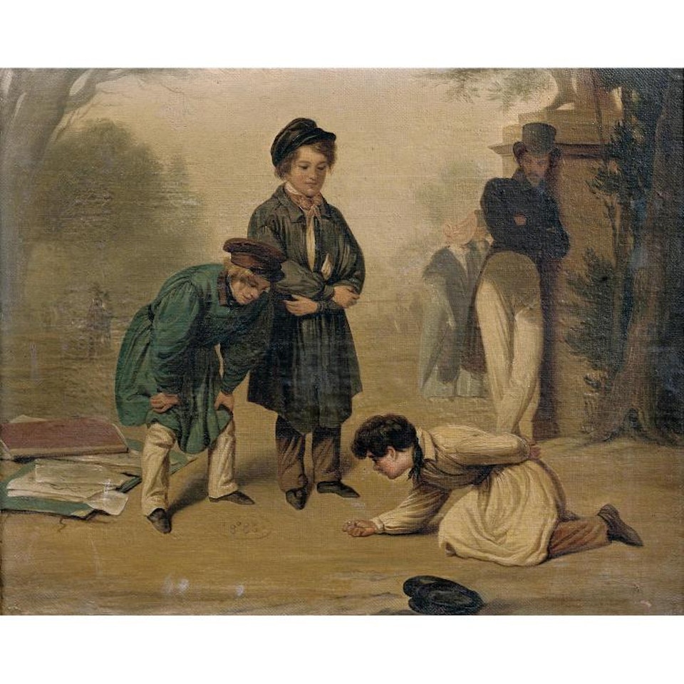 A marbles of game by French School