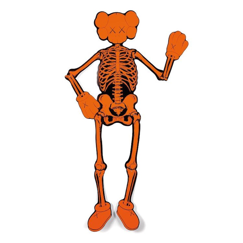 ORANGE SKULL ORNAMENT; ORANGE SKULL ORNAMENT by Kaws