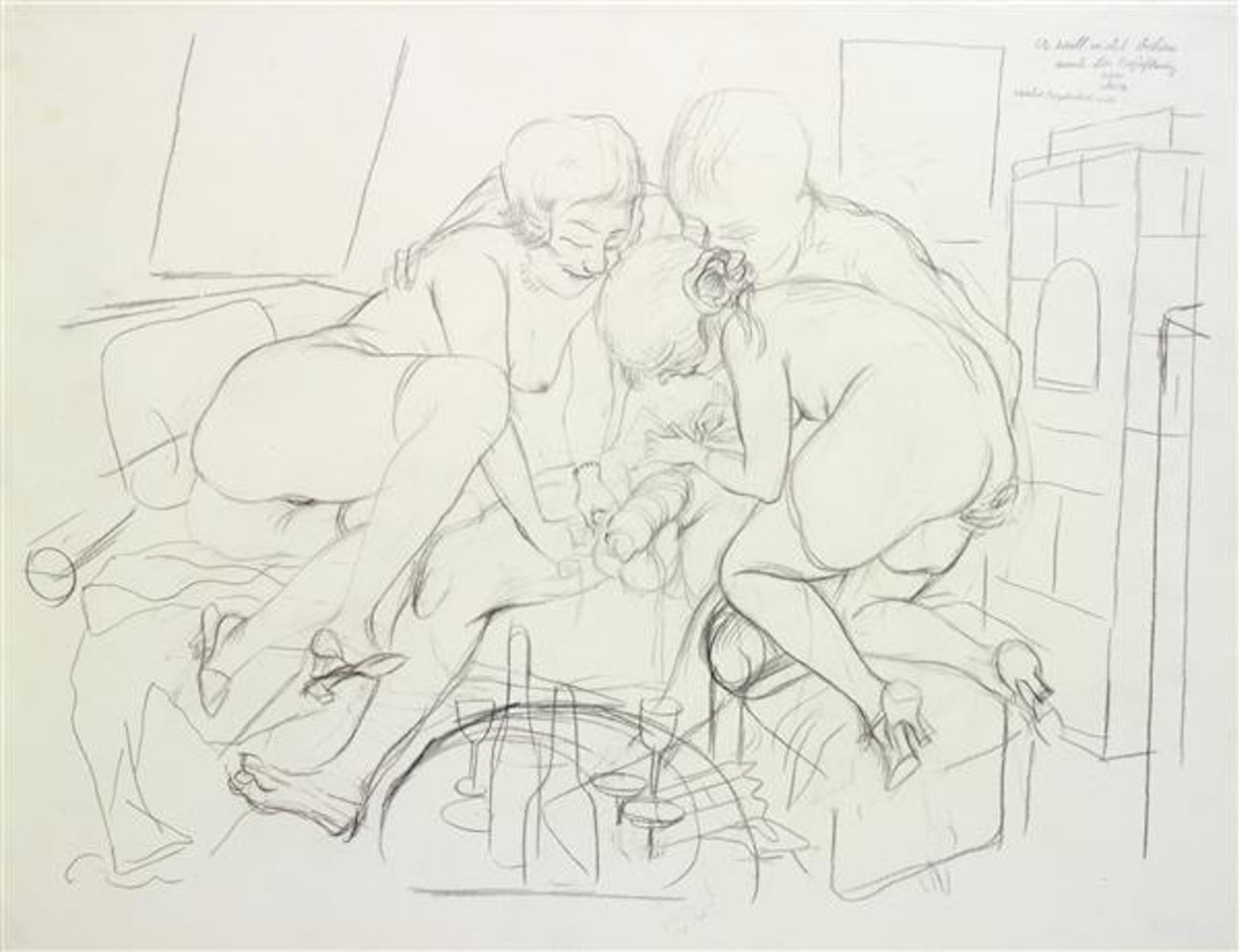 He doesn"t want to stand...; He doesn"t want to stand... by George Grosz