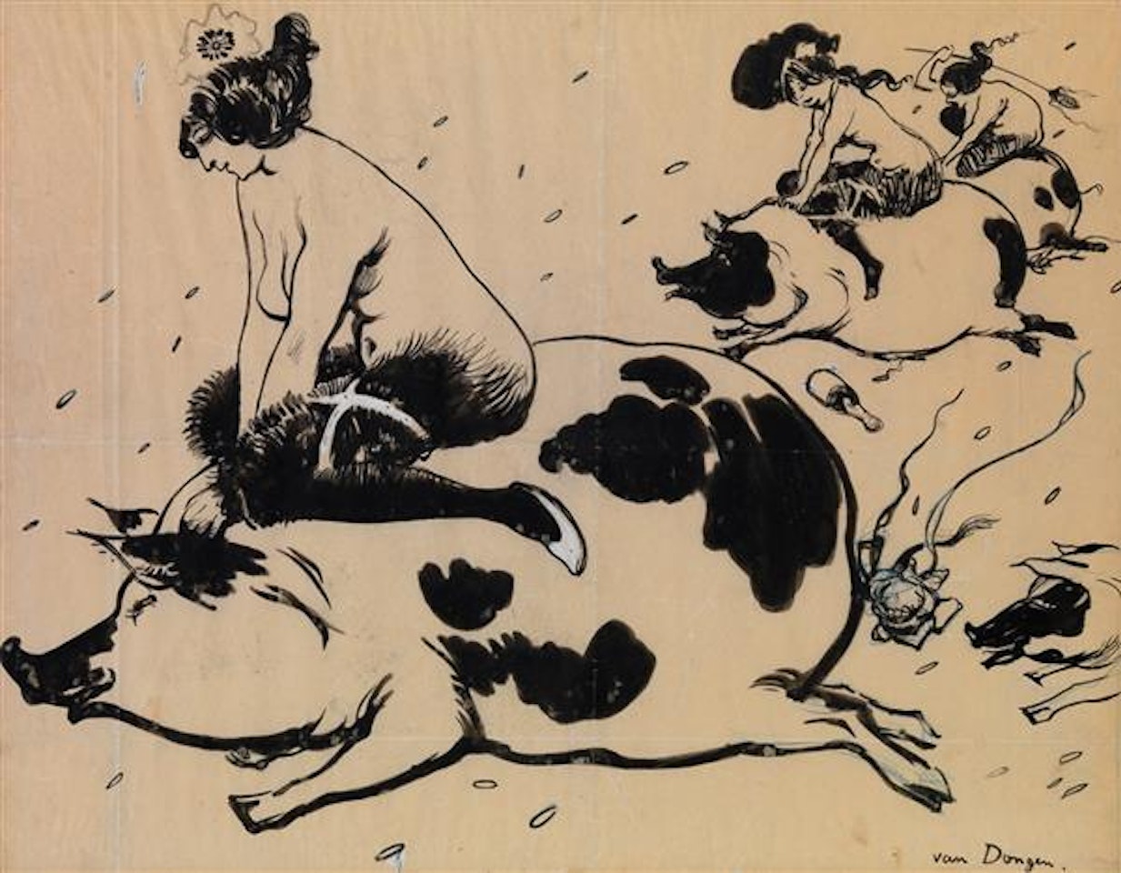 Tournez, tournez cochons de bois; Tournez, tournez cochons de bois by Kees van Dongen