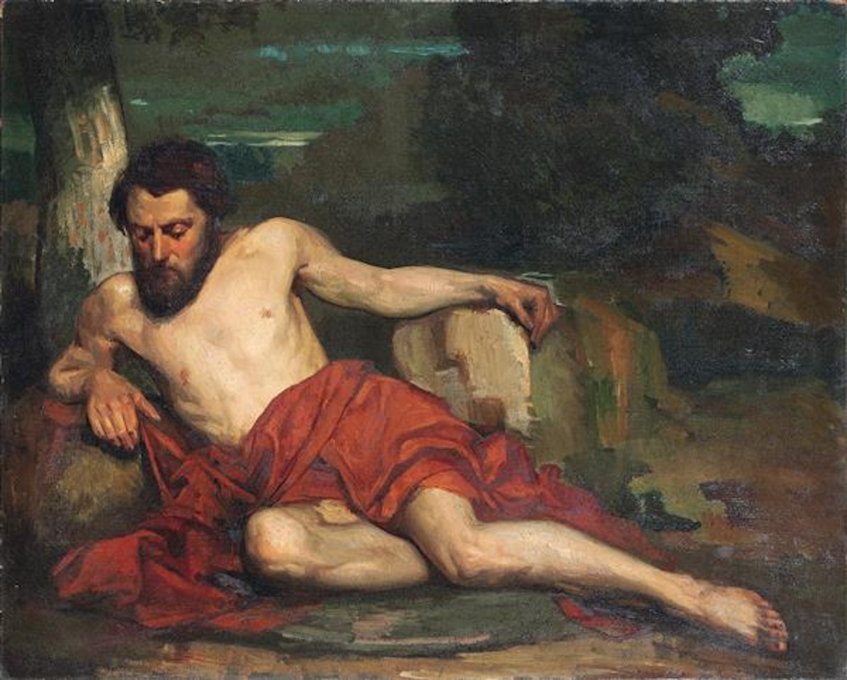 Reclining Man by French School