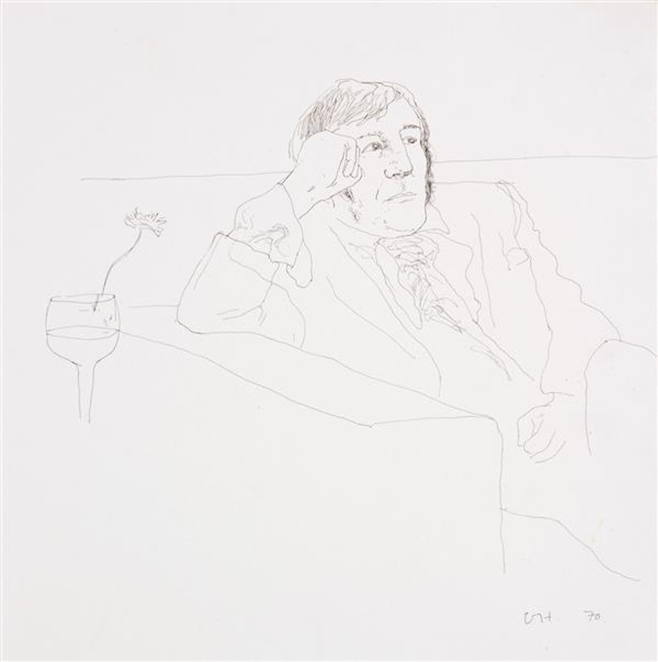 Man on sofa; Man on sofa by David Hockney