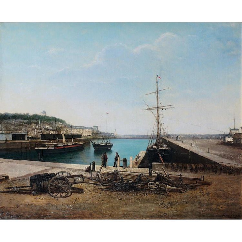 The Port Of Honfleur by French School