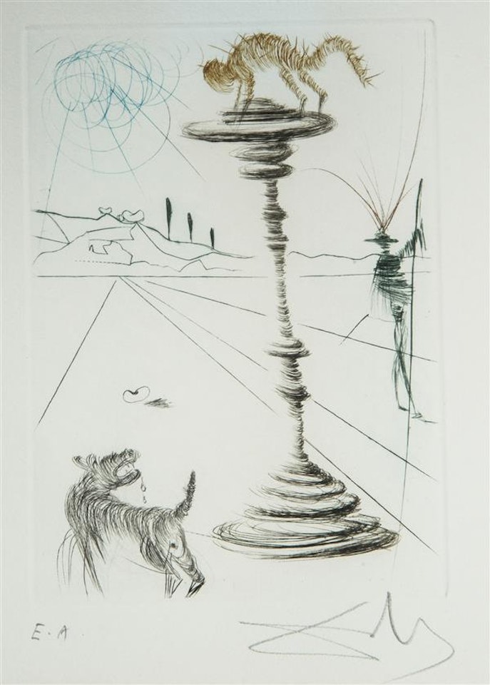 HENRI IV - THE TIMING OF THE SHREW, two plates for Much Ado about Shakespeare by Salvador Dali