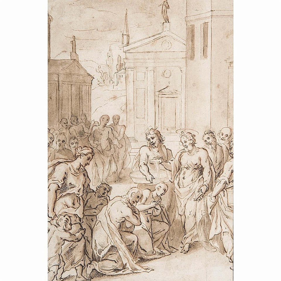 SAINT PIERRE ET SAINT PAUL BAPTISANT by German School