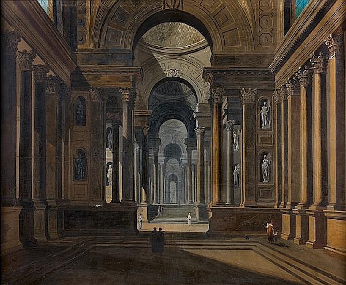 Baroque palace interior by Giuseppe Bernardino Bison