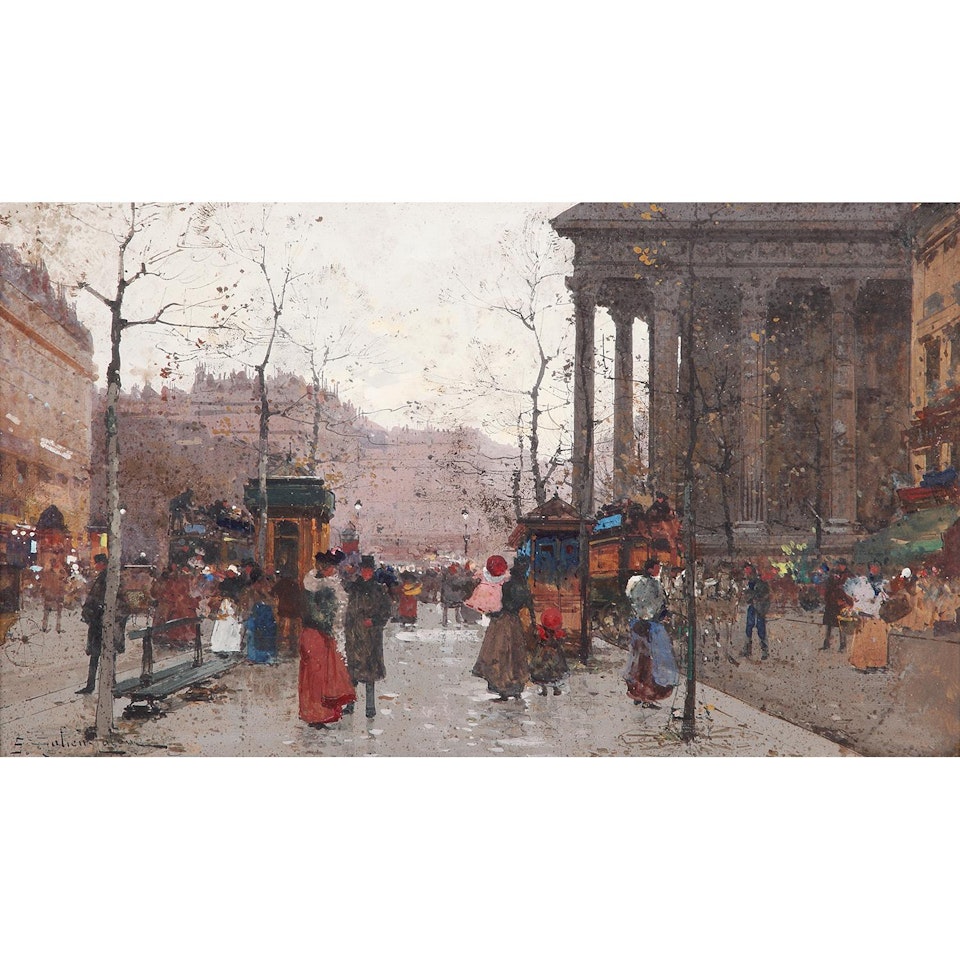 View of the triumphal arch by Eugene Galien-Laloue