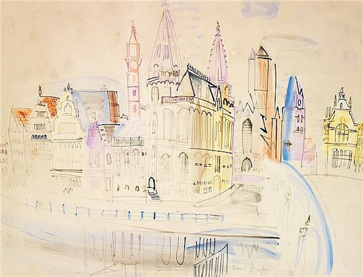 Ghent, le quai aux herbes by Raoul Dufy