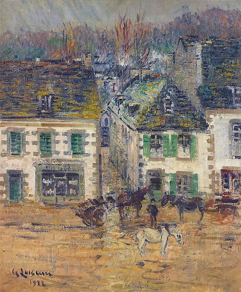 Auberge à Pont-Aven après la pluie; Auberge à Pont-Aven après la pluie by Gustave Loiseau