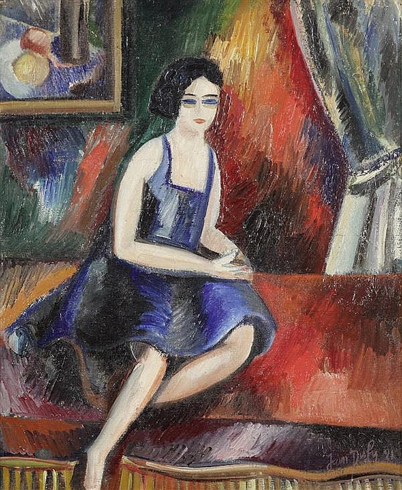 Femme assise; Femme assise by Jean Dufy