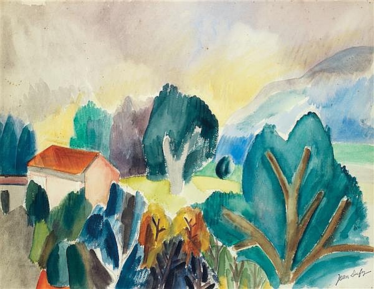Paysage; Paysage by Jean Dufy