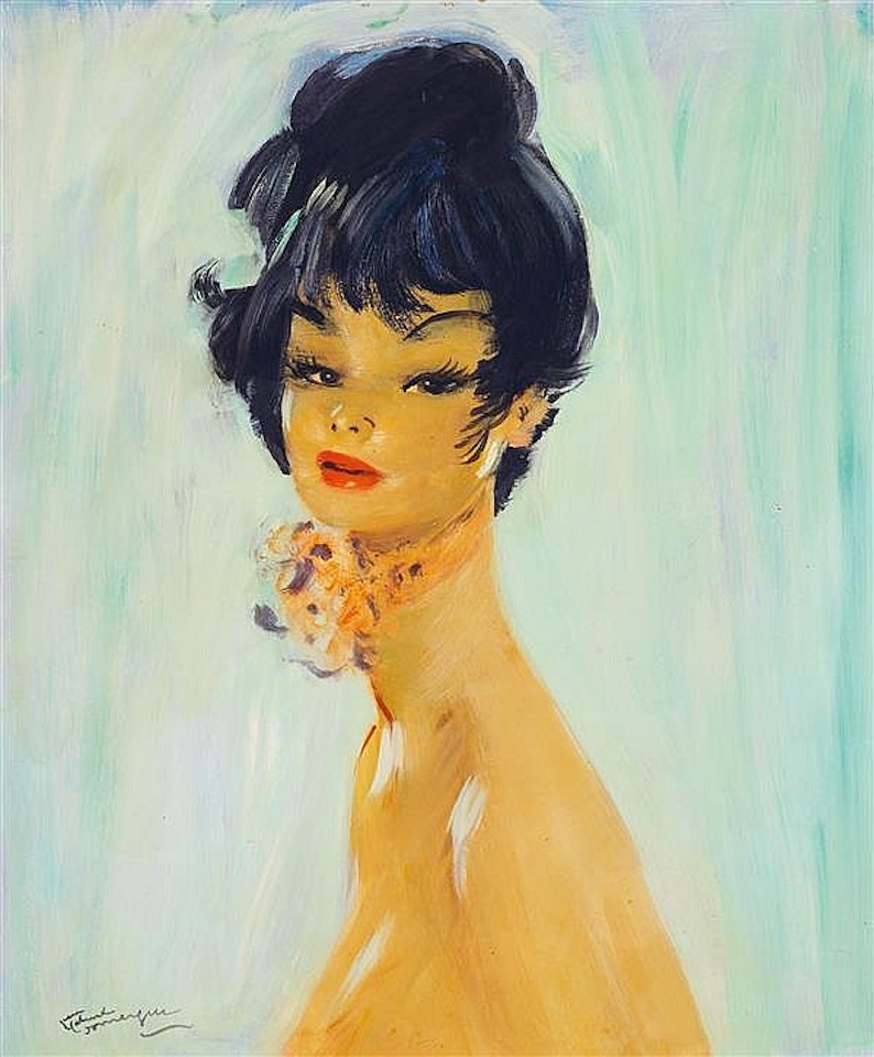 Portrait d"élégante; Portrait d"élégante by Jean Gabriel Domergue