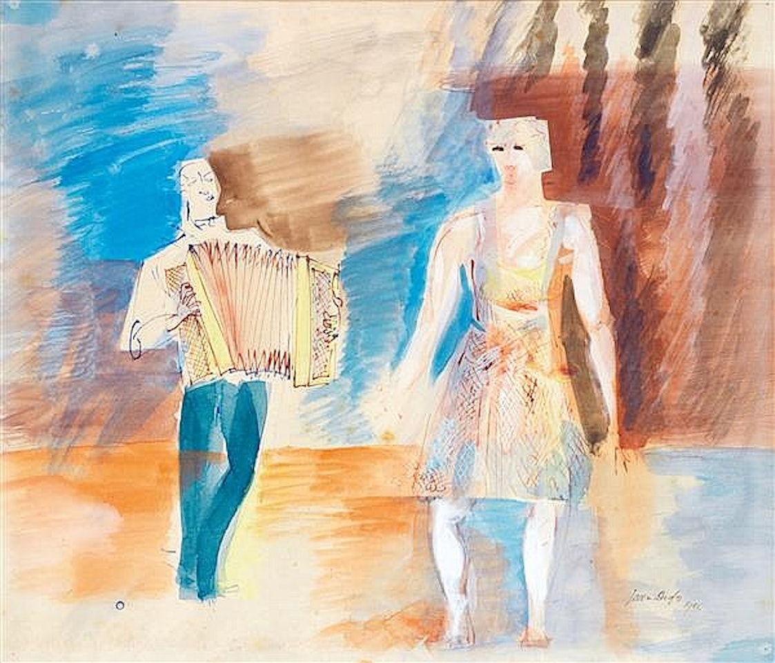 L"accordéoniste; L"accordéoniste by Jean Dufy