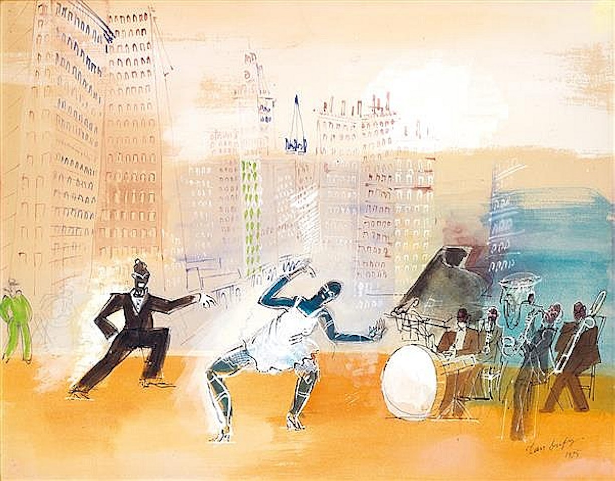 Le concert de Jazz; Joséphine baker et le Jazz band by Jean Dufy