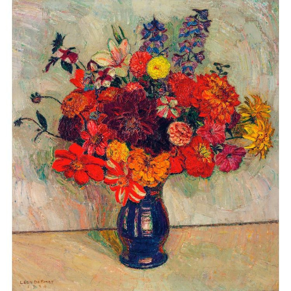 Vase fleuri; VASE FLEURI by Leon de Smet