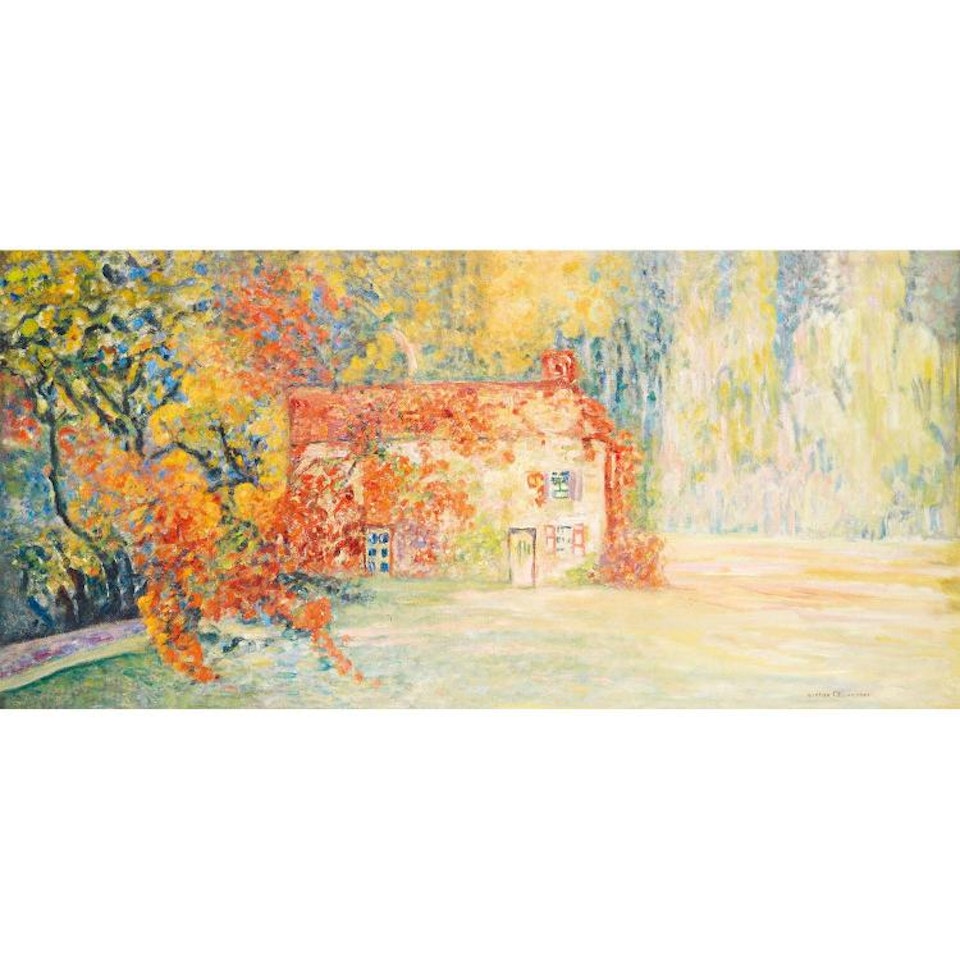 House in a flower garden; House in a flower garden by Victor Charreton