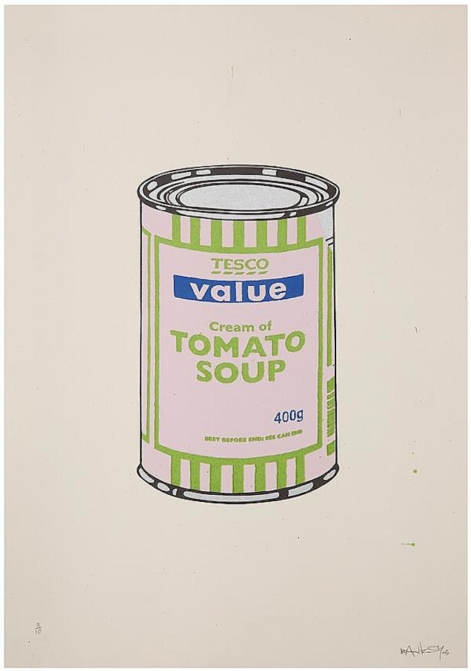 Soup can by Banksy