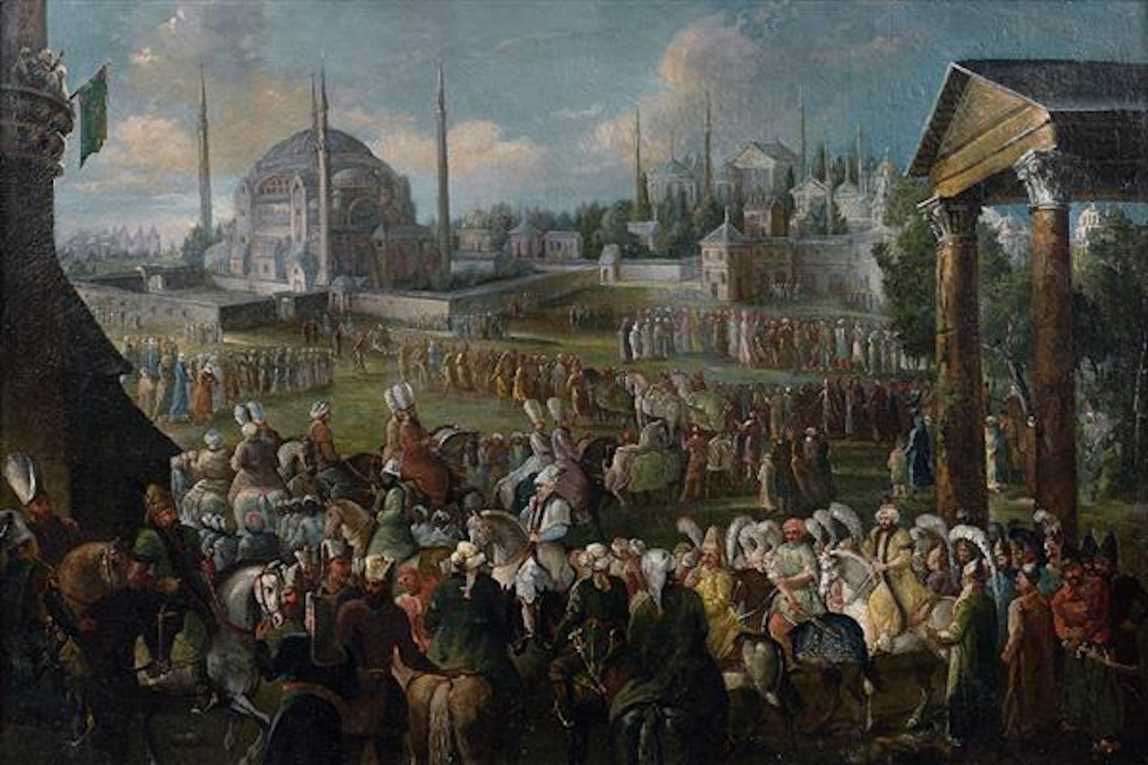 PROCESSION OF THE SULTAN IN ISTANBUL; The Procession of the Sultan in Istanbul by Italian School