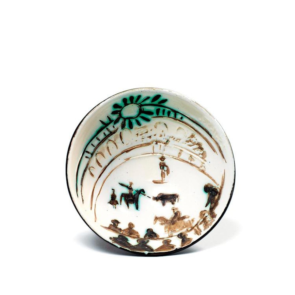 Scene of tauromachie; SCENE DE TAUROMACHIE by Pablo Picasso