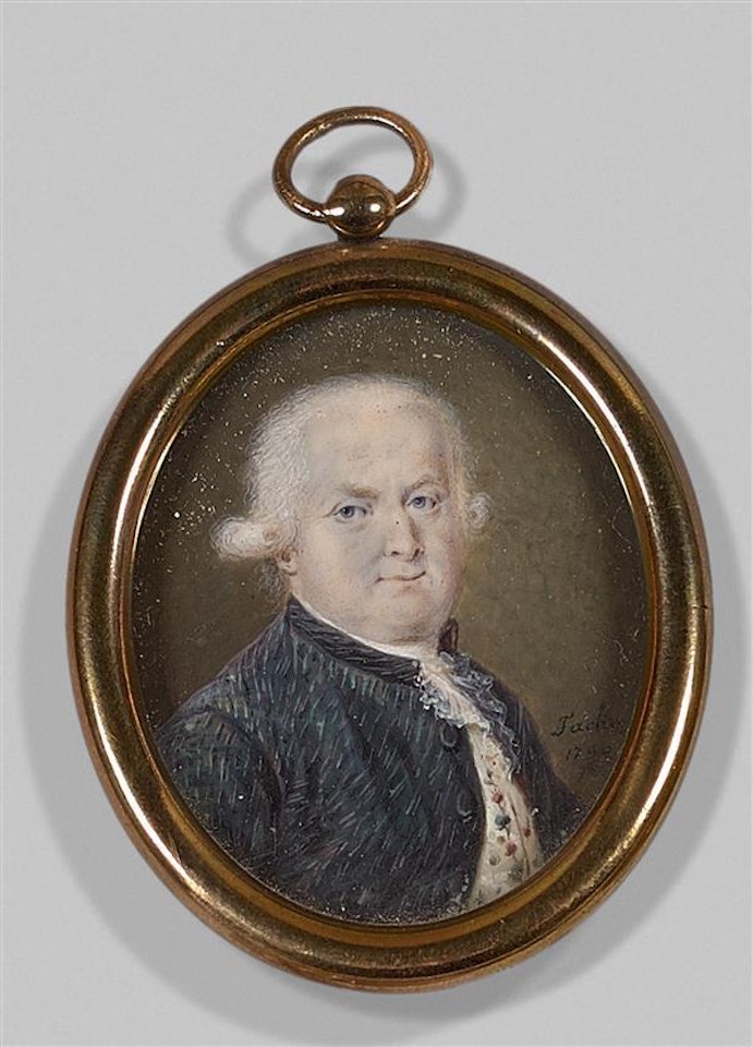 PORTRAIT OF A MAN WITH A WIG; Portrait of a man wearing a wig by French School