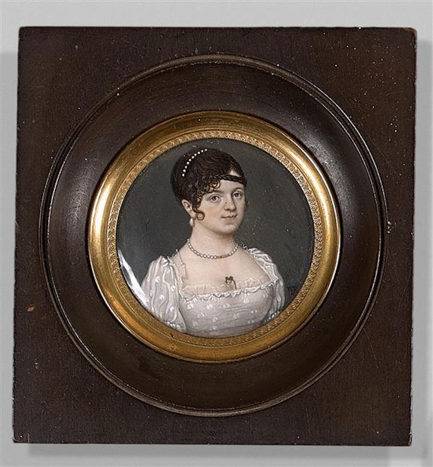 PORTRAIT OF YOUNG WOMAN WITH A BRAID; Portrait of a young woman with braided hair by French School