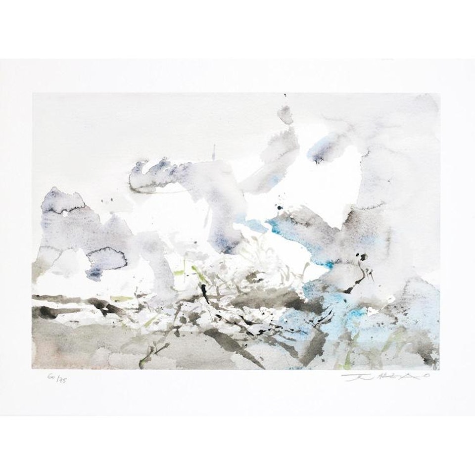 Print Made for the Exhibition of Prints and Illustrated Books at the Bnf by Zao Wou-Ki