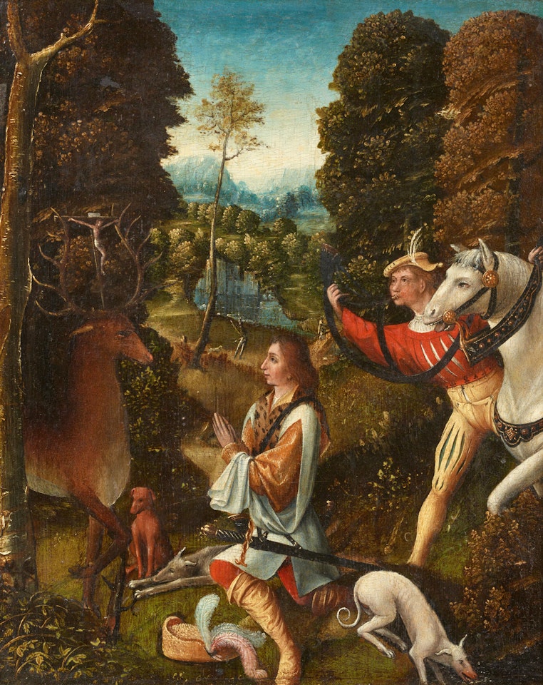 St Hubert, Patron Saint of Hunters by Flemish School