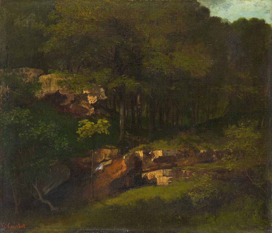 Wooded Mountain Side by Gustave Courbet
